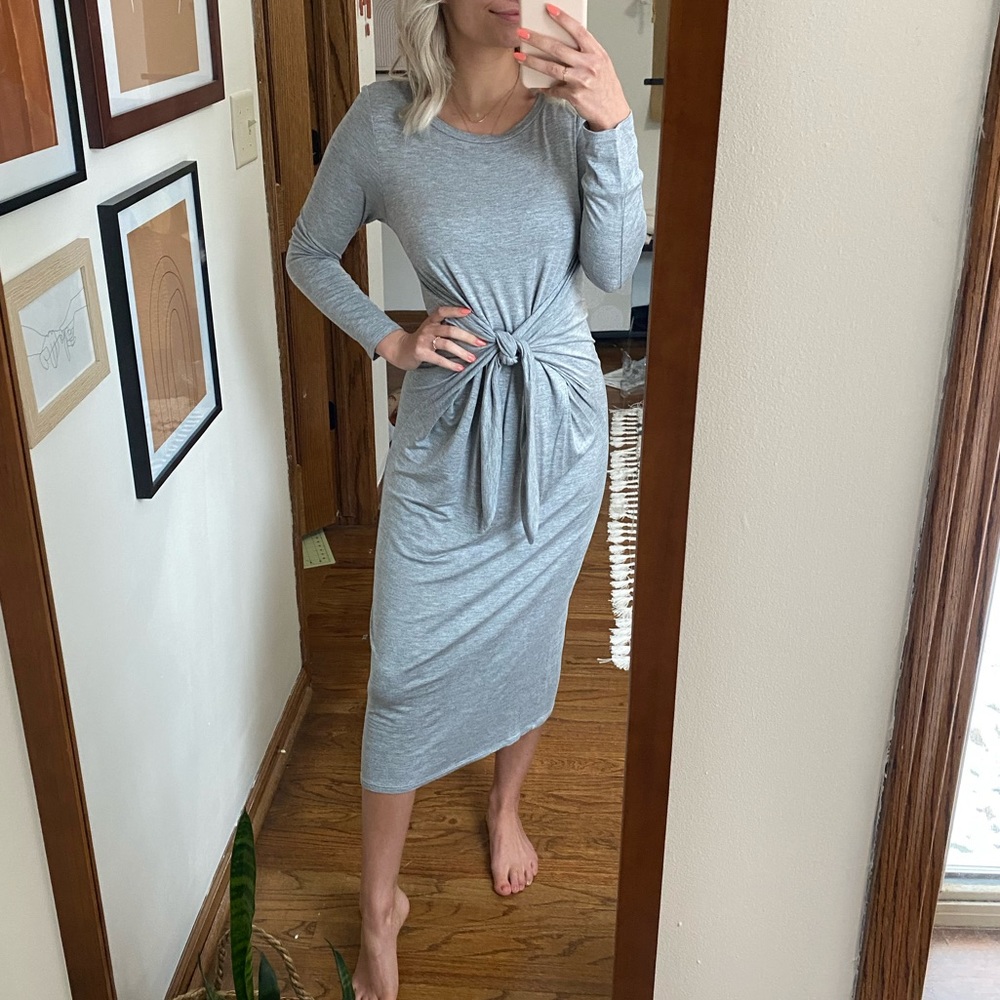 Waist knotted dress!